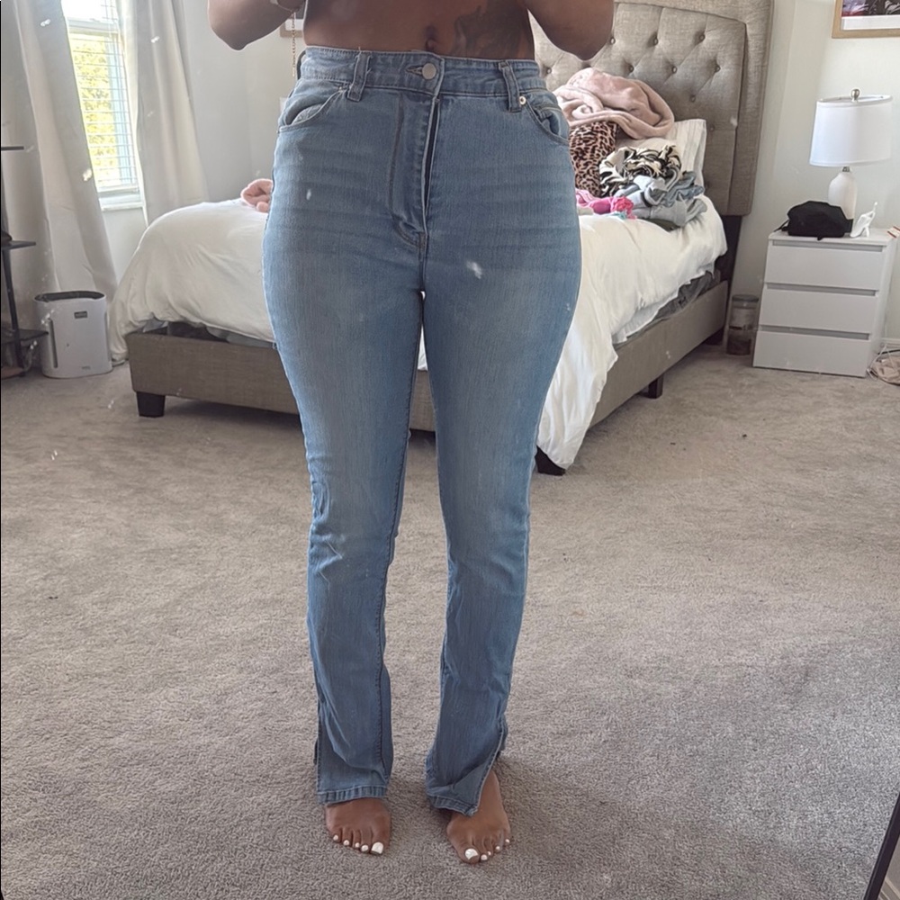 Fashion Nova High Rise Light Blue Jeans